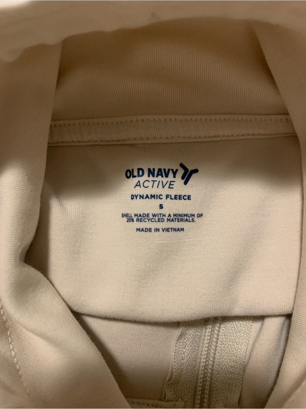 BUNDLE Old Navy Women's Half-Zip Hoodie Sweatshirt in Cream and Pink (Size S) - Picture 4 of 7